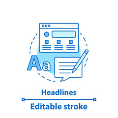 Headlines concept icon