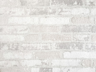 White brick wall background. Texture of concrete made from stone material.