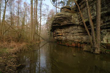 Robecsky potok river in Peklo valley