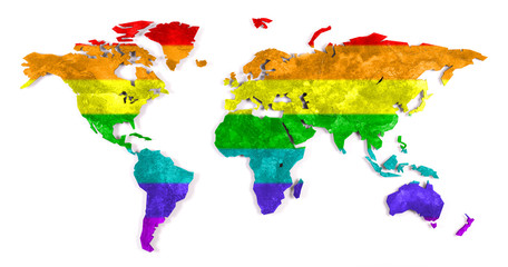 Roughly outlined world map - XXX