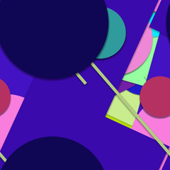 Flat material design - Creative vector trend seamless