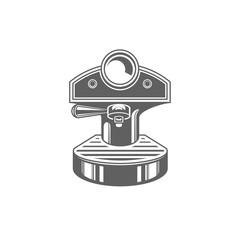 Coffee machine vector illustration. Coffee machine silhouette Isolated on white background.