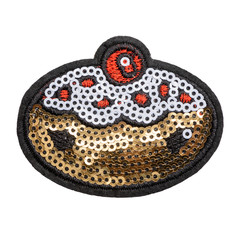 Sequin patch isolated on white