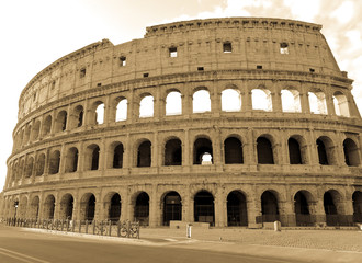 Fototapeta na wymiar Coliseo, Roma, Italia, Antigua, Vitage