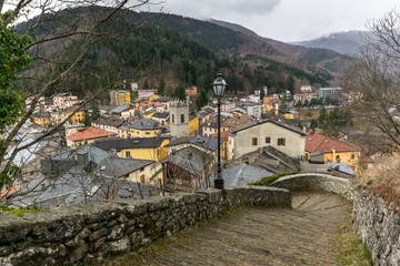 View of Sestola, beautiful town in Emilia Romagna, Italy