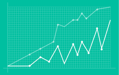 Abstract financial chart with uptrend line graph 