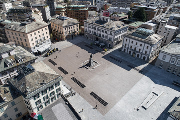 Valtellina, city of Sondrio, Garibaldi square.