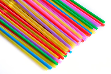 Abstract colorful background. Background from cocktail tubes close up. Soft focus.