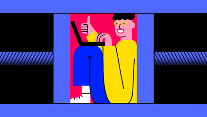 Young urban freelance professional at work