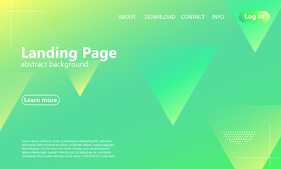 Website landing page. Geometric background.