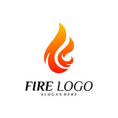Fire Logo Design Concepts. Flame Logo Template Vector. Icon Symbol