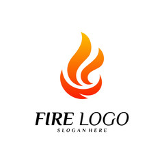 Fire Logo Design Concepts. Flame Logo Template Vector. Icon Symbol