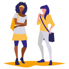 young girls students modeling