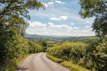 Summertime view of the Brecon beacons of Wales.