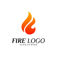 Fire Logo Design Concepts. Flame Logo Template Vector. Icon Symbol