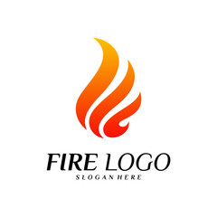 Fire Logo Design Concepts. Flame Logo Template Vector. Icon Symbol