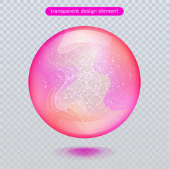 Water rain drop isolated on transparent background. Vector clear dew, water bubble or glass surface ball for your design. Vector ilustration. Eps10