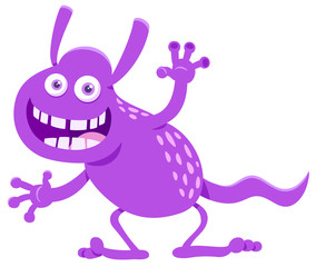 purple fantasy cartoon monster character