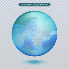 Water rain drop isolated on transparent background. Vector clear dew, water bubble or glass surface ball for your design. Vector ilustration. Eps10