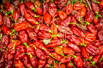 Fresh local fruits and vegetables at a Mercato Centrale market in Florence, Italy. It was opened in 1874.	