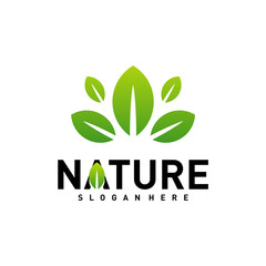 Nature Leaf Green Logo Design Concepts. Environment Logo Template Vector. Icon Symbol