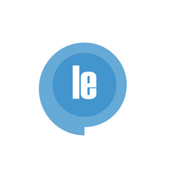 Initial Letter Logo LE Template Vector Design