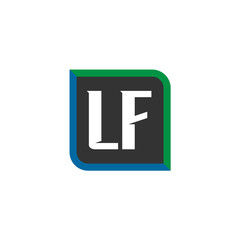 Fototapeta premium Initial Letter Logo LF Template Vector Design