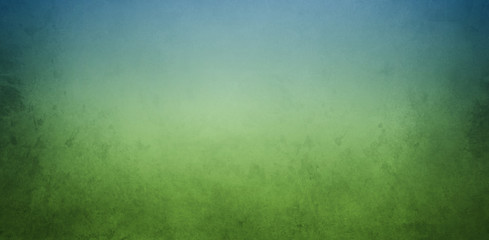 Gradient blue green background with grunge texture in abstract summer or spring landscape design
