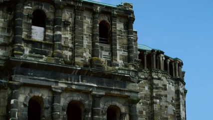 The Roman City wall The "Porta Nigra" (Black gate) in Trier, Germany, July 2018