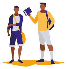 young black boys students modeling