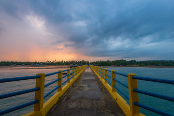 Wonderful sunset moment at  batam bintan indonesia