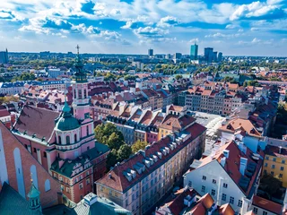 Foto op Plexiglas Main Square of Warsaw Old Town Market Square. Aerial © netsay