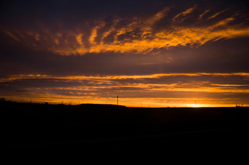 sunset in the sky