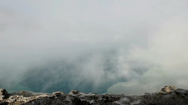 Geyser in winter