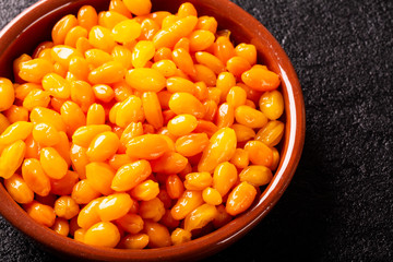 Pepper yellow lantern chili, Capsicum chinense, originating in the Americas and matrix for hybrid peppers burned most of the world.