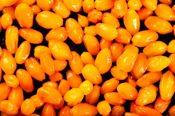 Pepper yellow lantern chili, Capsicum chinense, originating in the Americas and matrix for hybrid peppers burned most of the world.