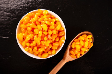 Pepper yellow lantern chili, Capsicum chinense, originating in the Americas and matrix for hybrid peppers burned most of the world.