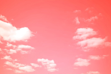 Beautiful pink clouds. Pink sky.