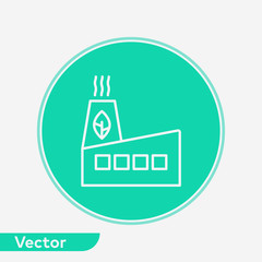 Factory vector icon sign symbol