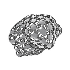 3d rendering of organic metal structure