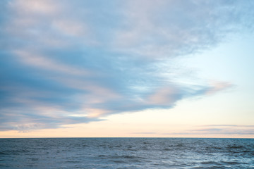 sunset over the sea