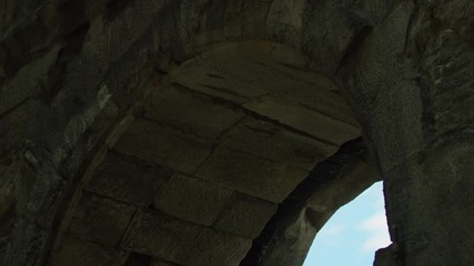 The Roman City wall The "Porta Nigra" (Black gate) in Trier, Germany, July 2018