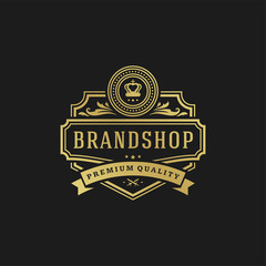 Fototapeta premium Luxury logo design template vector illustration.