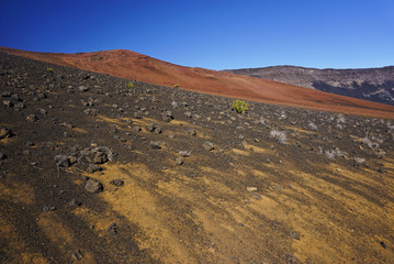 Beautiful moon landscape in Haleakala national park in Hawaii