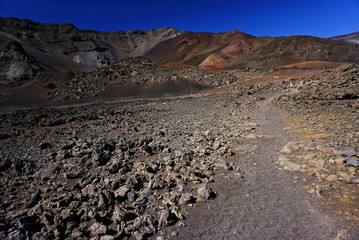 Beautiful moon landscape in Haleakala national park in Hawaii