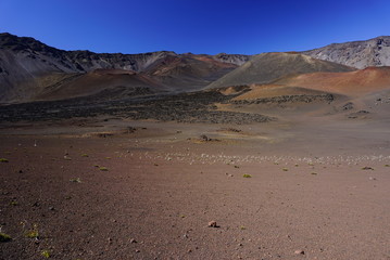 Beautiful moon landscape in Haleakala national park in Hawaii