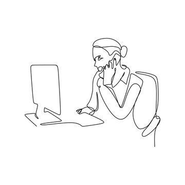 recommend clip art: line drawings continuously receive calls while working.
