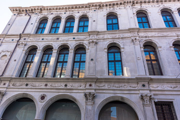 Italy, Venice, details and view of buildings in typical Venetian style.