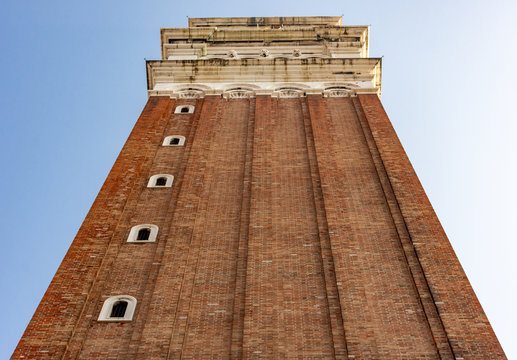 Italy, Venice, view of the bell tower of San Marco