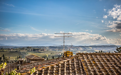 Beautiful autumn Tuscan landscape